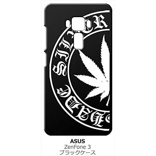 zenfone3 ブラック ハードケース マリファナ ロゴ
