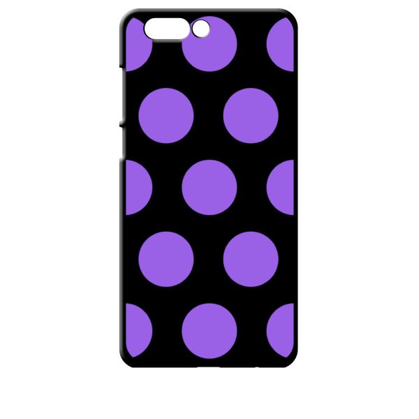 zenfone4 ブラック ハードケース 大 ドット柄 水玉 パープル