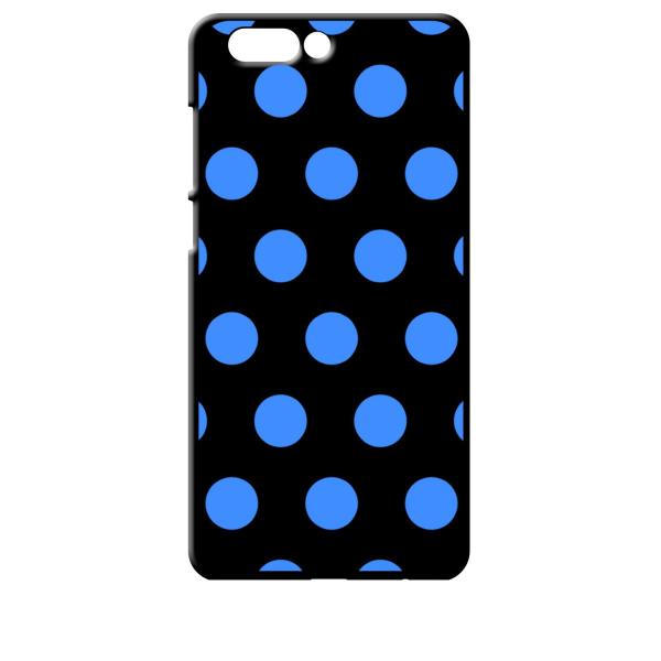 zenfone4 ブラック ハードケース 小 ドット柄 水玉 ブルー