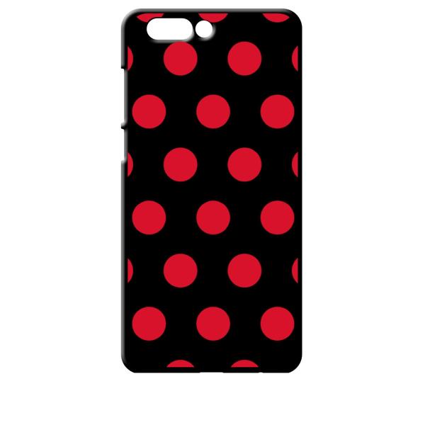 zenfone4 ブラック ハードケース 小 ドット柄 水玉 レッド