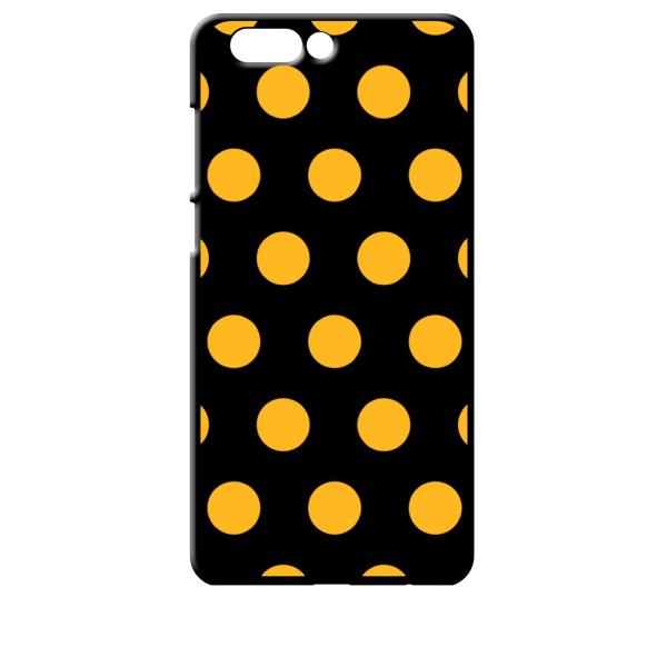 zenfone4 ブラック ハードケース 小 ドット柄 水玉 イエロー