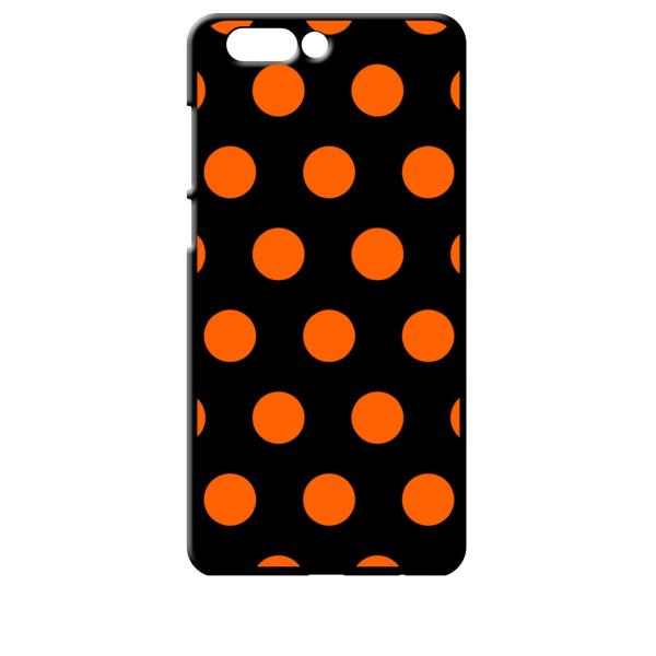 zenfone4 ブラック ハードケース 小 ドット柄 水玉 オレンジ