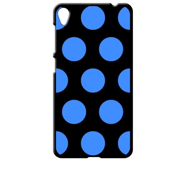 zenfone Live ブラック ハードケース 大 ドット柄 水玉 ブルー