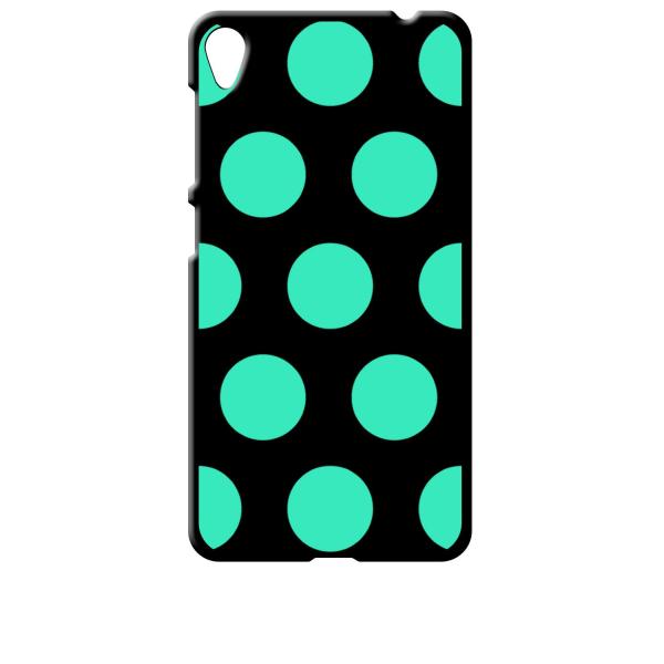 zenfone Live ブラック ハードケース 大 ドット柄 水玉 ミントグリーン