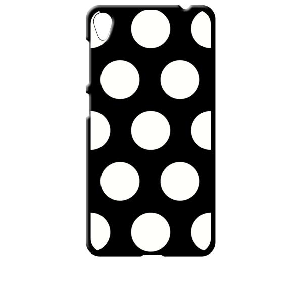 zenfone Live ブラック ハードケース 大 ドット柄 水玉 ホワイト