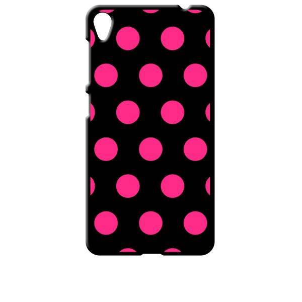 zenfone Live ブラック ハードケース 小 ドット柄 水玉 ピンク