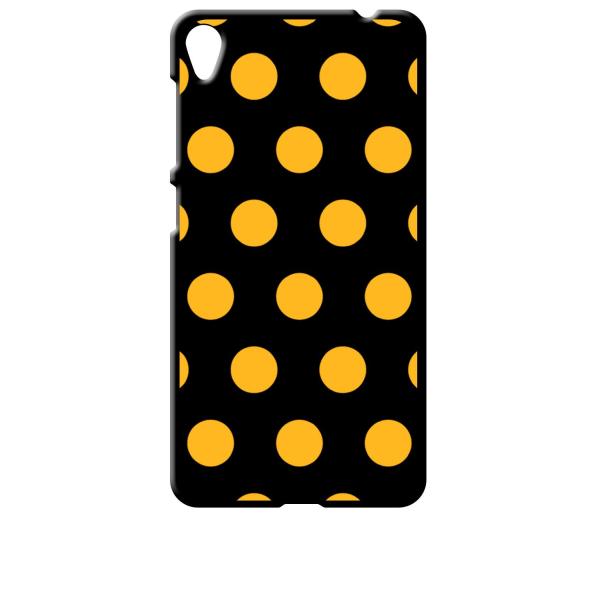 zenfone Live ブラック ハードケース 小 ドット柄 水玉 イエロー