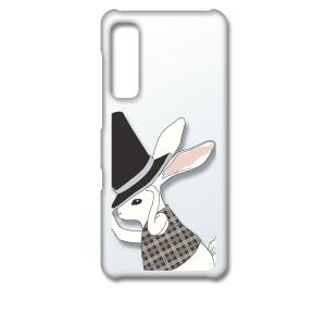 Android One S8 クリア ハードケース うさぎ ウサギ シルクハット アニマル スマホ ...