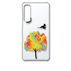 Android One S8 クリア ハードケース 鳥 バード レインボー ツリー スマホ ケース ...