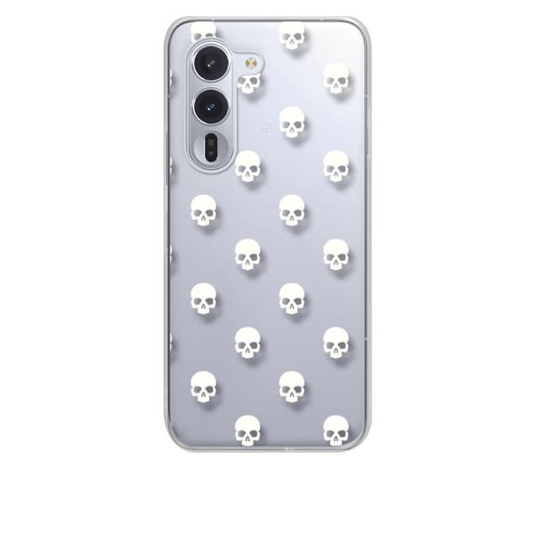 arrows Alpha F-51F クリア ハードケース スカル ドクロ 骸骨 ドット ホワイト ...