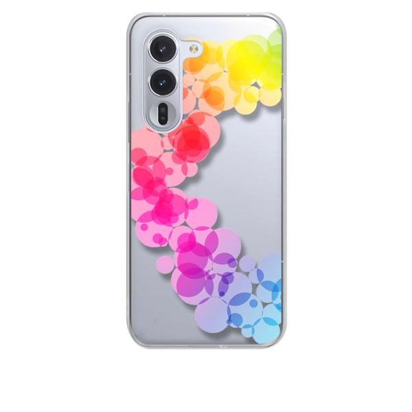 arrows Alpha F-51F クリア ハードケース レインボー サークル グラデーション ス...