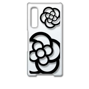 arrows NX9 F-52A アローズNX9 クリア ハードケース カメリア 花柄 ブラック ス...