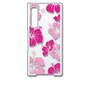 arrows NX9 F-52A アローズNX9 クリア ハードケース ハイビスカス フラワー 花柄...