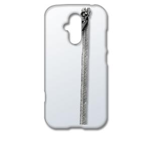 らくらくスマートフォン F-52B クリア ハードケース ジッパー チャック m027 スマホ ケー...