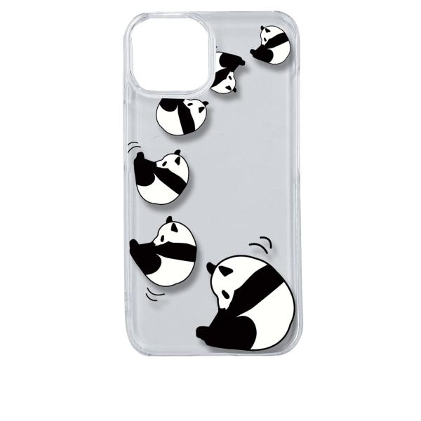 iPhone14 アイフォン14 クリア ハードケース ころころパンダ スマホ ケース スマートフォ...