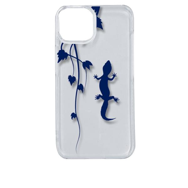 iPhone14 アイフォン14 クリア ハードケース アニマル 爬虫類 トカゲ ヤモリ シルエット...