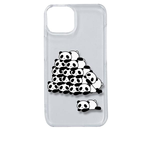 iPhone14 アイフォン14 クリア ハードケース 山盛りパンダ スマホ ケース スマートフォン...