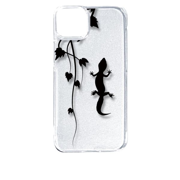 iPhone14 Plus アイフォン14プラス クリア ハードケース アニマル 爬虫類 トカゲ ヤ...