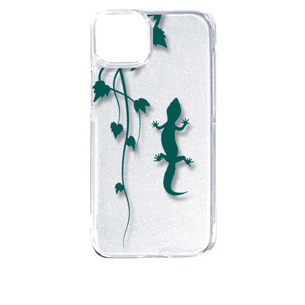 iPhone14 Plus アイフォン14プラス クリア ハードケース アニマル 爬虫類 トカゲ ヤ...