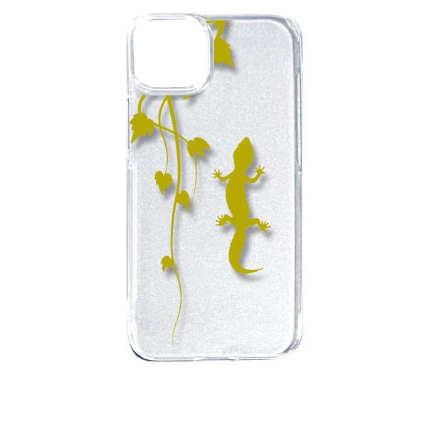 iPhone14 Plus アイフォン14プラス クリア ハードケース アニマル 爬虫類 トカゲ ヤ...