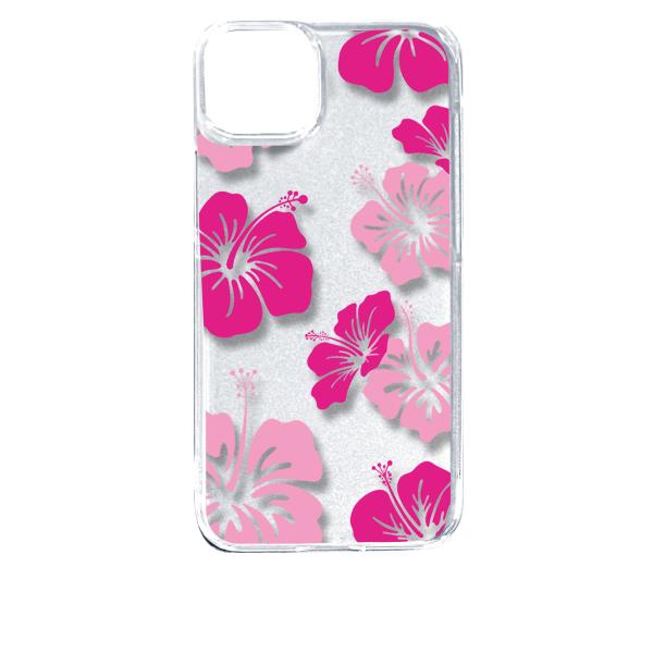 iPhone14 Plus アイフォン14プラス クリア ハードケース ハイビスカス フラワー 花柄...