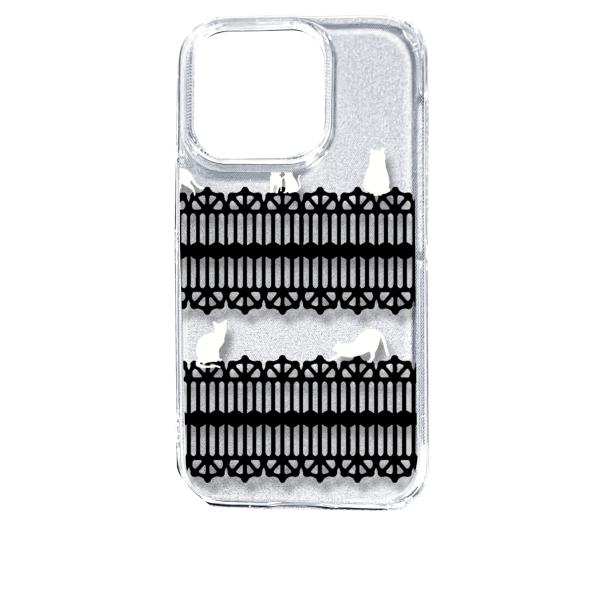 iPhone14 Pro アイフォン14プロ クリア ハードケース 猫 ねこ ネコ おさんぽ 白猫ブ...