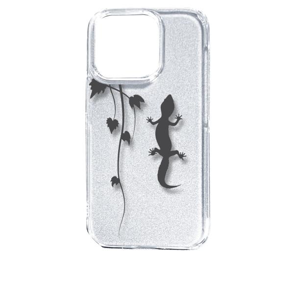 iPhone14 Pro アイフォン14プロ クリア ハードケース アニマル 爬虫類 トカゲ ヤモリ...