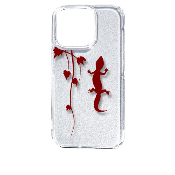 iPhone14 Pro アイフォン14プロ クリア ハードケース アニマル 爬虫類 トカゲ ヤモリ...