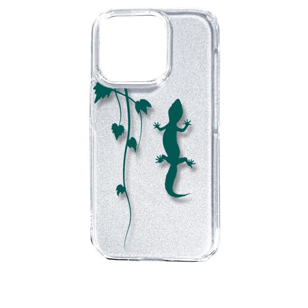 iPhone14 Pro アイフォン14プロ クリア ハードケース アニマル 爬虫類 トカゲ ヤモリ...