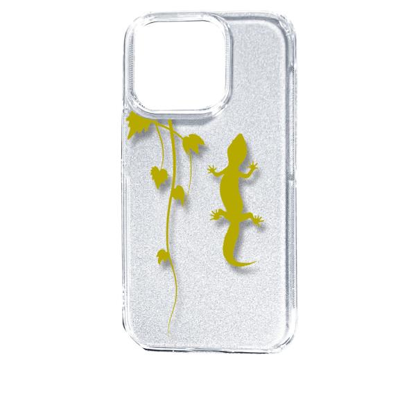 iPhone14 Pro アイフォン14プロ クリア ハードケース アニマル 爬虫類 トカゲ ヤモリ...