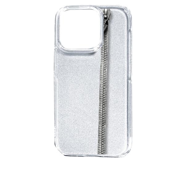 iPhone14 Pro アイフォン14プロ クリア ハードケース ジッパー チャック m027 ス...