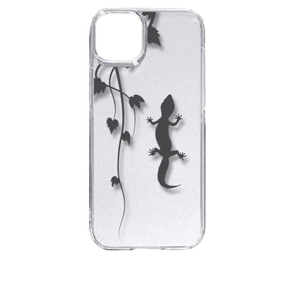 iPhone15 Plus アイフォン15プラス クリア ハードケース アニマル 爬虫類 トカゲ ヤ...