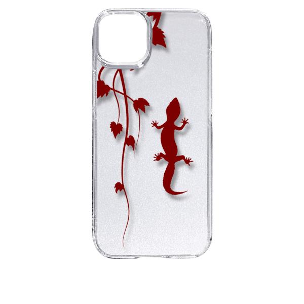iPhone15 Plus アイフォン15プラス クリア ハードケース アニマル 爬虫類 トカゲ ヤ...