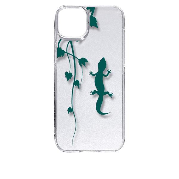 iPhone15 Plus アイフォン15プラス クリア ハードケース アニマル 爬虫類 トカゲ ヤ...