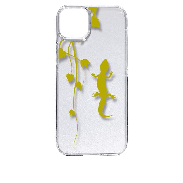 iPhone15 Plus アイフォン15プラス クリア ハードケース アニマル 爬虫類 トカゲ ヤ...