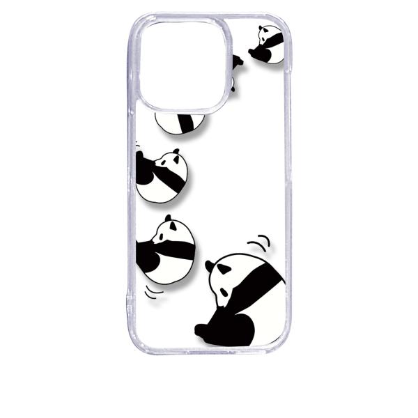 iPhone15 Pro アイフォン15プロ クリア ハードケース ころころパンダ スマホ ケース ...