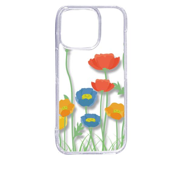 iPhone15 Pro アイフォン15プロ クリア ハードケース 花柄 キャロライン風 つぼみ ス...