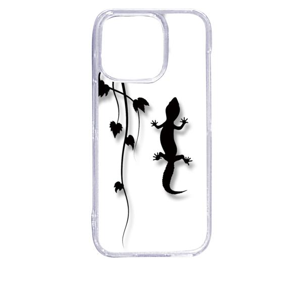 iPhone15 Pro アイフォン15プロ クリア ハードケース アニマル 爬虫類 トカゲ ヤモリ...