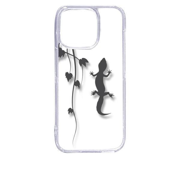 iPhone15 Pro アイフォン15プロ クリア ハードケース アニマル 爬虫類 トカゲ ヤモリ...