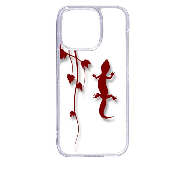 iPhone15 Pro アイフォン15プロ クリア ハードケース アニマル 爬虫類 トカゲ ヤモリ...