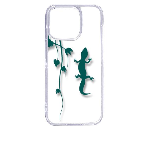 iPhone15 Pro アイフォン15プロ クリア ハードケース アニマル 爬虫類 トカゲ ヤモリ...