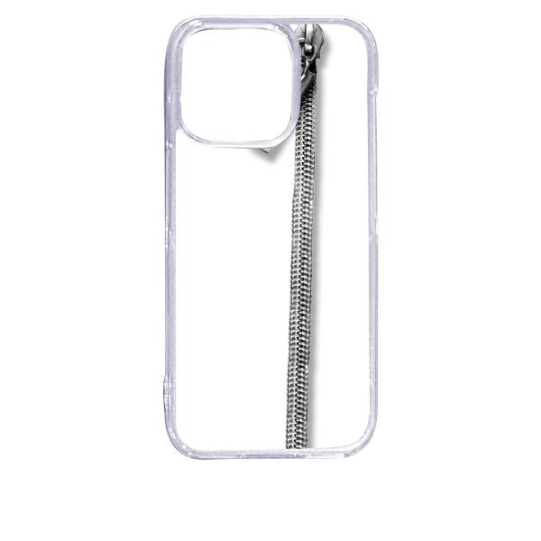 iPhone15 Pro アイフォン15プロ クリア ハードケース ジッパー チャック m027 ス...
