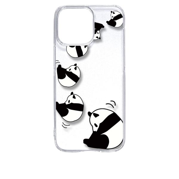 iPhone15 Pro Max アイフォン15プロマックス クリア ハードケース ころころパンダ ...
