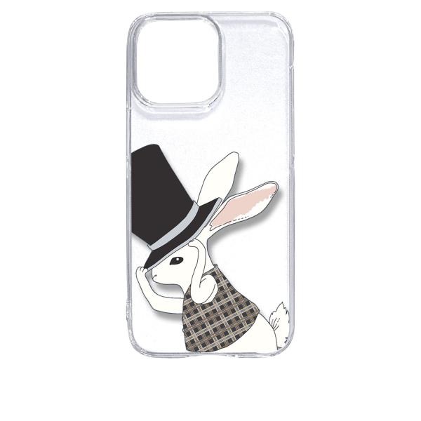 iPhone15 Pro Max アイフォン15プロマックス クリア ハードケース うさぎ ウサギ ...