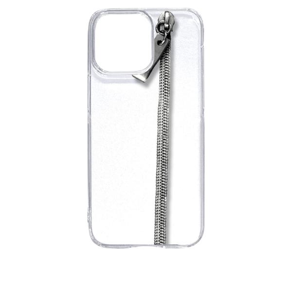 iPhone15 Pro Max アイフォン15プロマックス クリア ハードケース ジッパー チャッ...