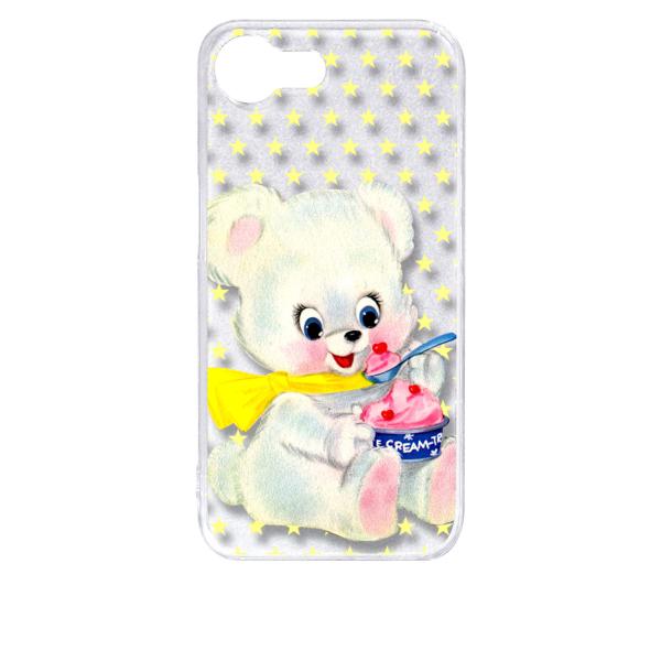 iPhone17e iPhone16e クリア ハードケース テディベア(アイスクリーム) くま レ...