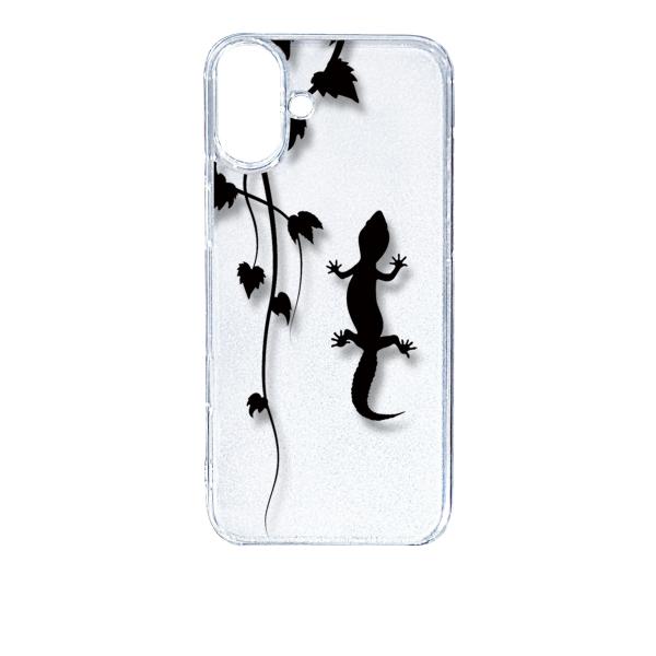 iPhone16 Plus アイフォン16プラス クリア ハードケース アニマル 爬虫類 トカゲ ヤ...