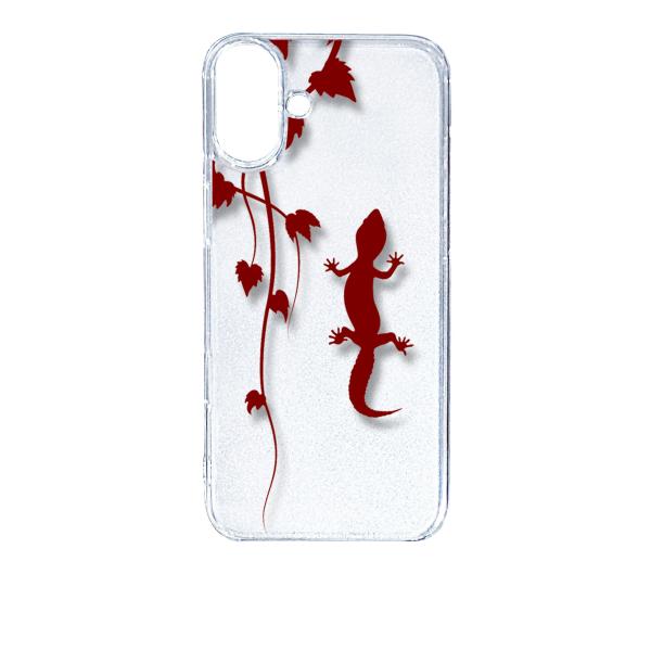 iPhone16 Plus アイフォン16プラス クリア ハードケース アニマル 爬虫類 トカゲ ヤ...