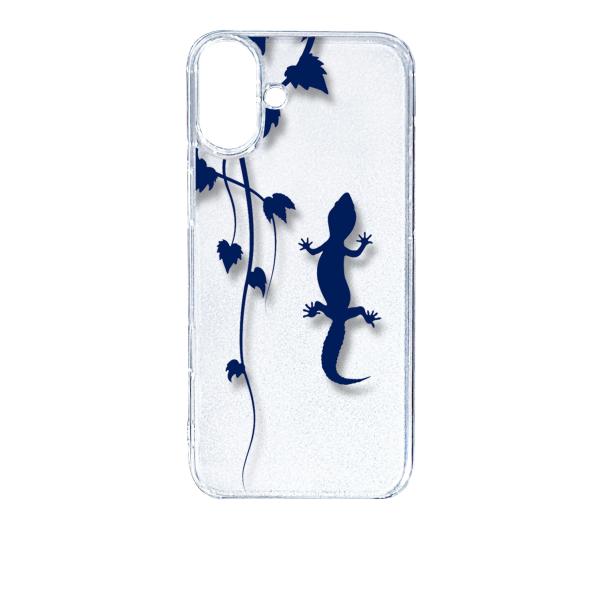 iPhone16 Plus アイフォン16プラス クリア ハードケース アニマル 爬虫類 トカゲ ヤ...