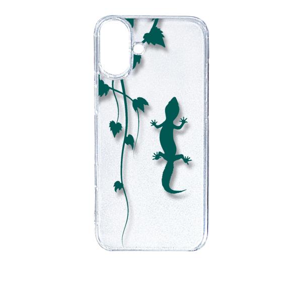 iPhone16 Plus アイフォン16プラス クリア ハードケース アニマル 爬虫類 トカゲ ヤ...